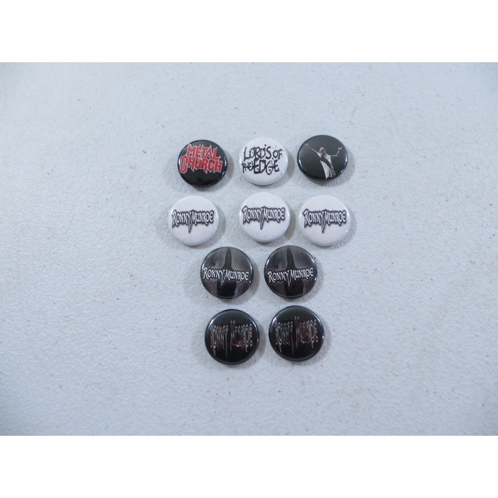 Vintage Metal Church Ronny‎ Munroe Button Pin Lot of 10 1" 90's 2000's